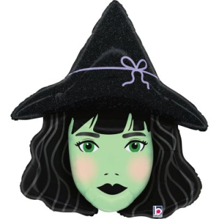 Fóliový balónek - Halloween Čarodějka 84 cm