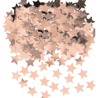 Konfety metalické hvězdičky rose gold