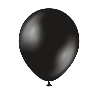 Latexové balonky metalické černé 13 cm/5" 50 ks