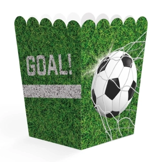 Papírové boxy na popcorn Fotbal 8 ks