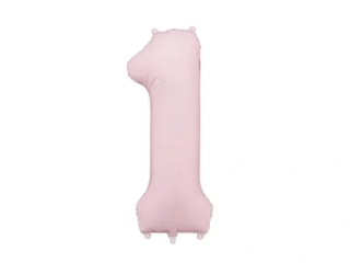 Foliová číslice světle růžová matná 1 - 86 cm
