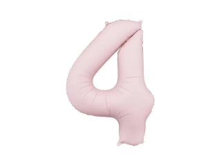 Foliová číslice světle růžová matná 4 - 86 cm