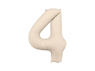 Foliová číslice světle béžová matná 4 - 86 cm