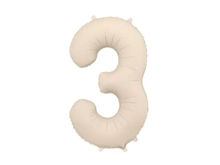 Foliová číslice světle béžová matná 3 - 86 cm