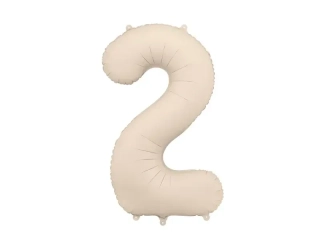 Foliová číslice světle béžová matná 2 - 86 cm
