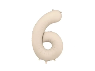 Foliová číslice světle béžová matná 6 - 86 cm