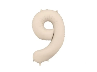 Foliová číslice světle béžová matná 9 - 86 cm