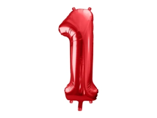 Foliová číslice červená metalická 1 - 86 cm