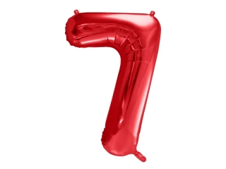 Foliová číslice červená metalická 7 - 86 cm