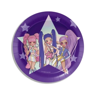 Papírové talířky K-Pop Idol 18 cm - 8 ks