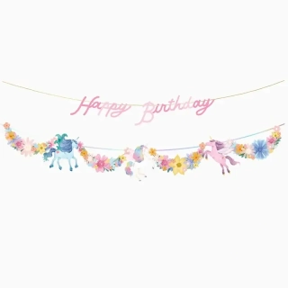 Girlanda Happy Birthday Magický Jednorožec 2 ks