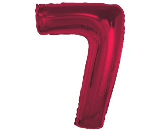 Fóliový balónek číslice 7 červená 92 cm