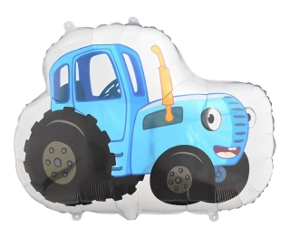Fóliový balónek modrý Traktor 51 x 38 cm