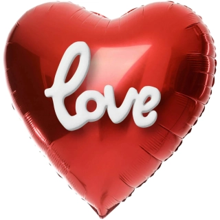 Fóliový balónek srdce Love 56 cm
