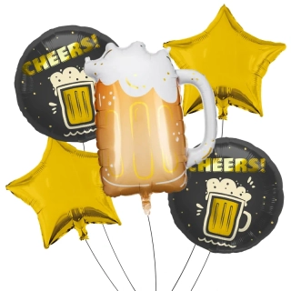 Sada fóliových balonků Pivo 5 ks