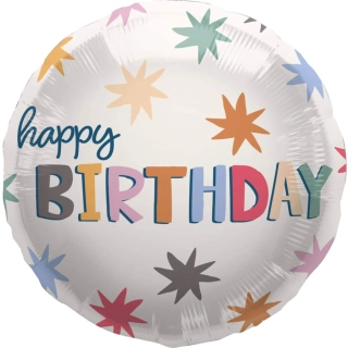 Fóliový balónek HB Barevné hvězdy 45 cm