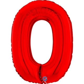 Fóliová číslice Červená 0 - 66 cm