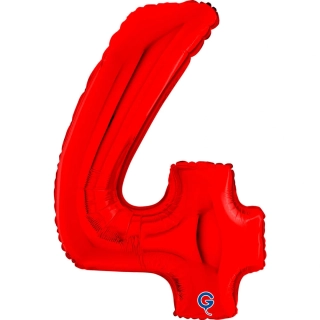 Fóliová číslice Červená 4 - 66 cm