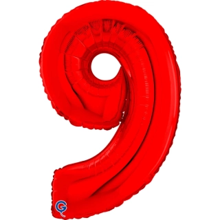 Fóliová číslice Červená 9 - 66 cm