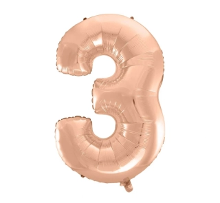 Fóliová číslice rosegold 3 - 92 cm