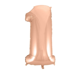 Fóliová číslice rosegold 1 - 92 cm