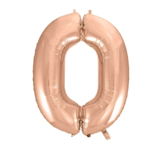 Fóliová číslice rosegold 0 - 92 cm