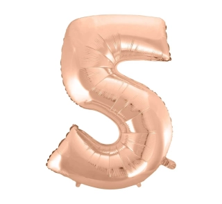 Fóliová číslice rosegold 5 - 92 cm