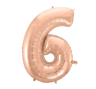 Fóliová číslice rosegold 6 - 92 cm
