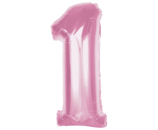 Fóliová číslice růžová 1 - 92 cm