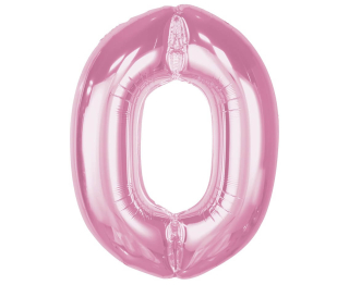 Fóliová číslice růžová 0 - 92 cm