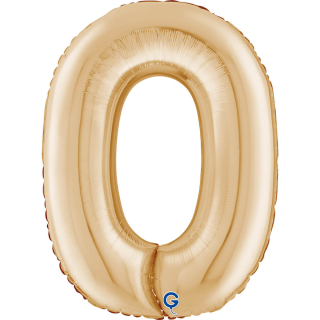 Fóliová číslice světle zlatá 0 - 66 cm