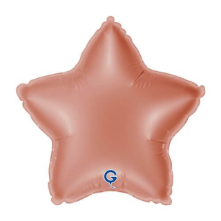 Fóliový balónek Hvězda rose gold 22 cm
