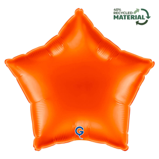 Fóliový balónek Hvězda oranžová 46 cm