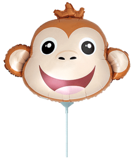 Fóliový balónek MINI Opička hlava 32 cm