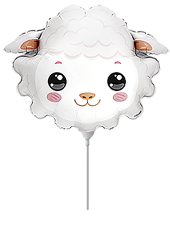 Fóliový balónek MINI Ovečka hlava 28 cm