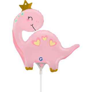 Fóliový balónek MINI Dinosaur růžový 35 cm