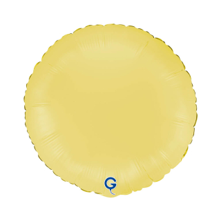 Fóliový balónek Kruh žlutý matný 46 cm
