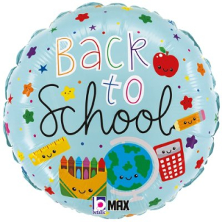 Fóliový balónek Back to School kulatý 46 cm