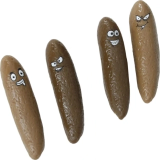 Žertovná hračka Létající hovínka 4 ks