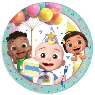 Papírové talíře Cocomelon party 23 cm - 8 ks
