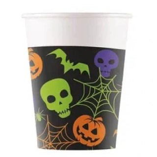 Papírové kelímky Happy Halloween 8 ks