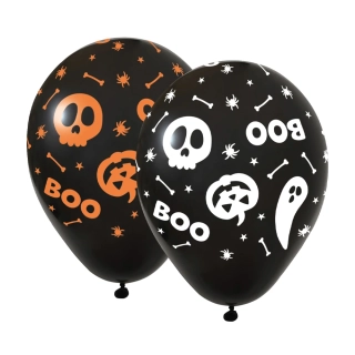 Latexové balonky Halloween černé 30 cm - 5 ks