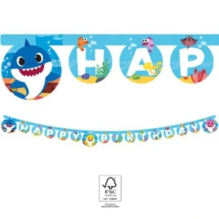 Závěsný baner Happy Birthday Baby Shark 2 m