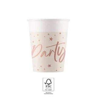 Papírové kelímky Party rosegold 8 ks