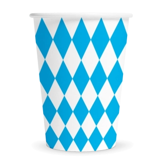 Papírové kelímky Oktoberfest Bavaria modré 8 ks