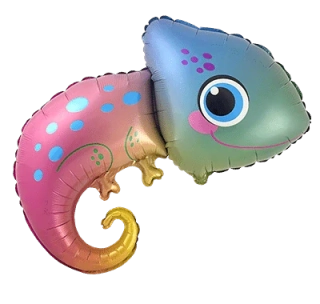 Fóliový balónek Barevný chameleon 75 × 64 cm