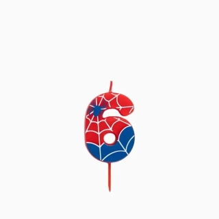 Dortová svíčka Spider číslo 6
