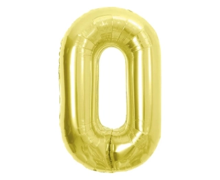 Foliová číslice 0 světle zlatá 85 cm