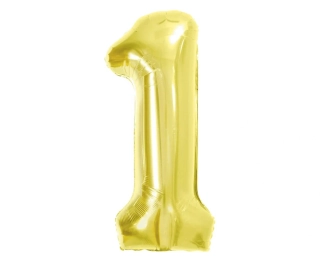 Foliová číslice 1 světle zlatá 85 cm