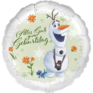 Fóliový balonek Frozen Olaf a Bruni Alles Gute zum Geburtstag 45 cm
